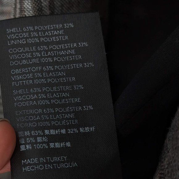 Free People Gray Tone Plaid Ashby Blazer Long Sleeve Double Breasted Size S - Picture 9 of 9